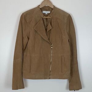 New York and Company Tan 100% Leather Jacket Large
